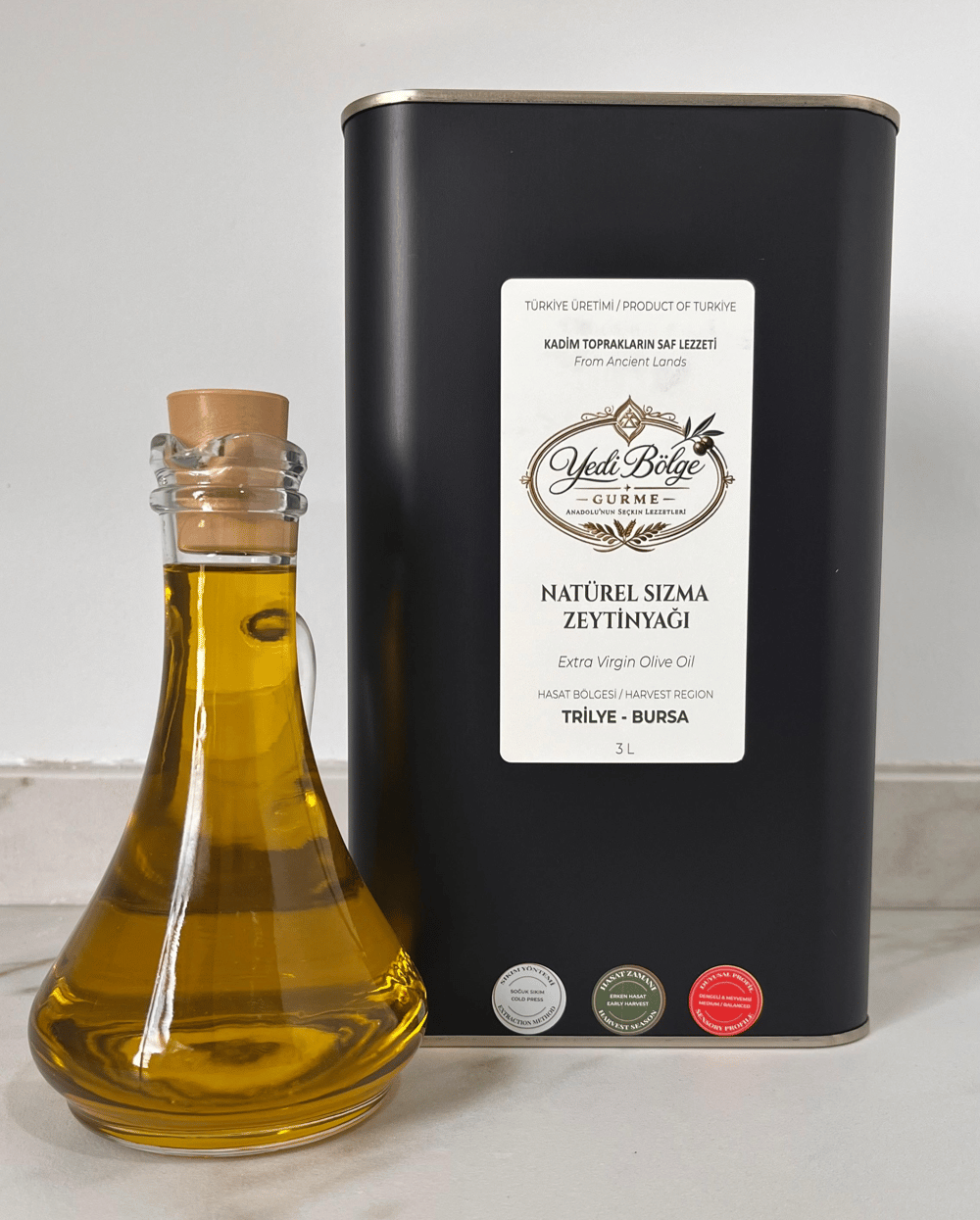 Erken Hasat Soğuk Sıkım Zeytinyağı 3L