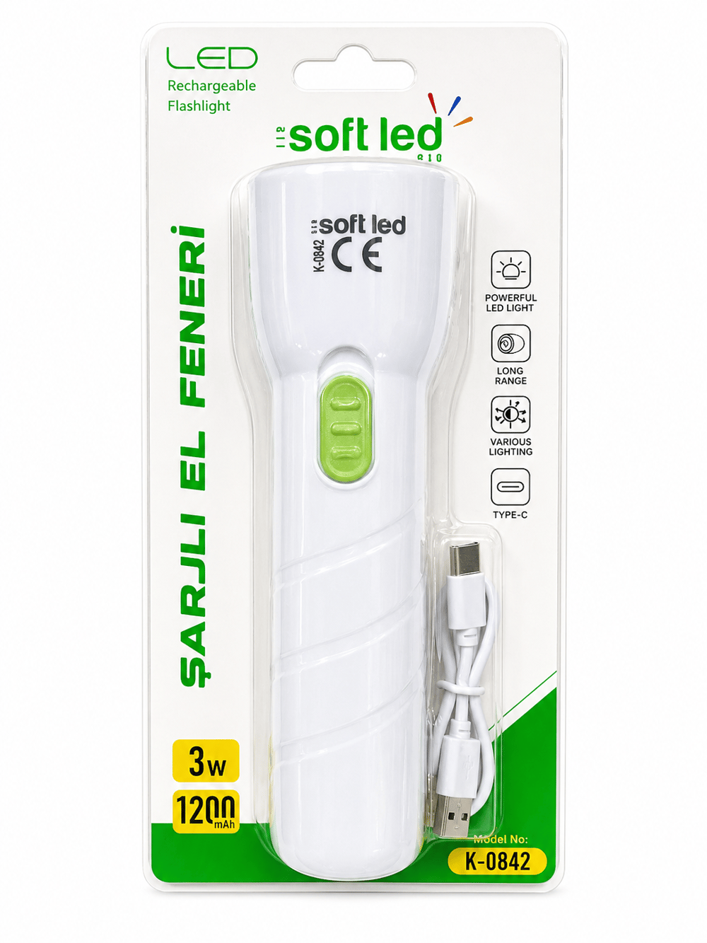 0842 SOFTLED EL FENERİ