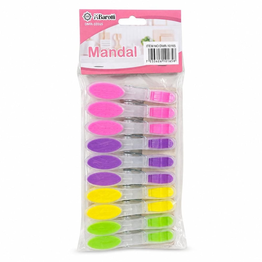BAROTTİ SİLİKON MANDAL RENKLİ 24LÜ