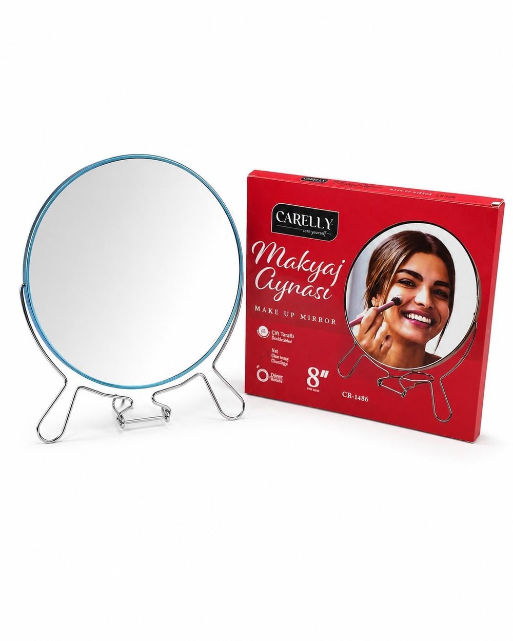 CARELLY MAKYAJ AYNASI METAL AYAKLI NO-8 PK*12