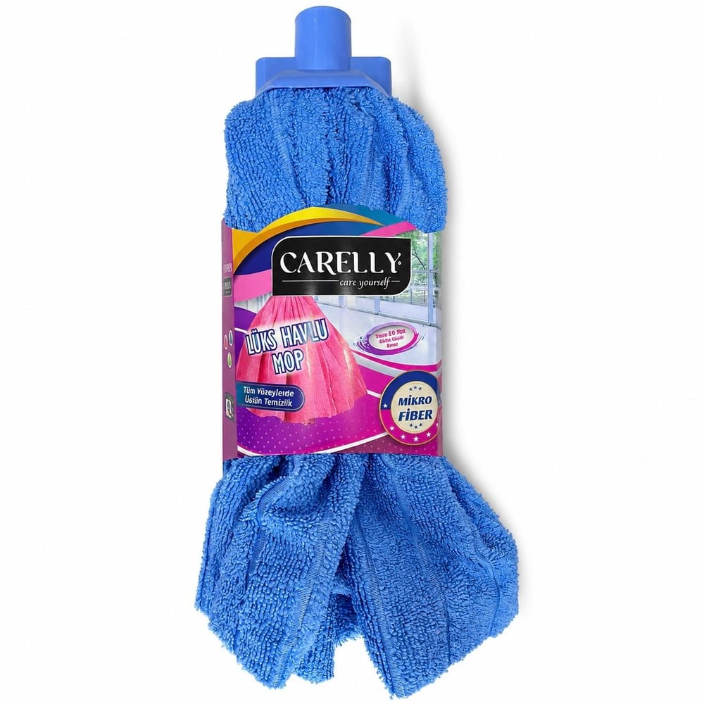 CARELLY MİKROFİBER MOP RENKLİ KARTELALI KL*100