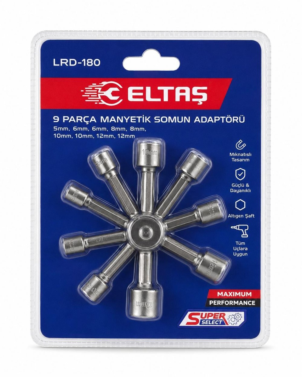ELTAŞ 9 PARÇA MANYETİK SOMUN SETİ LRD-180