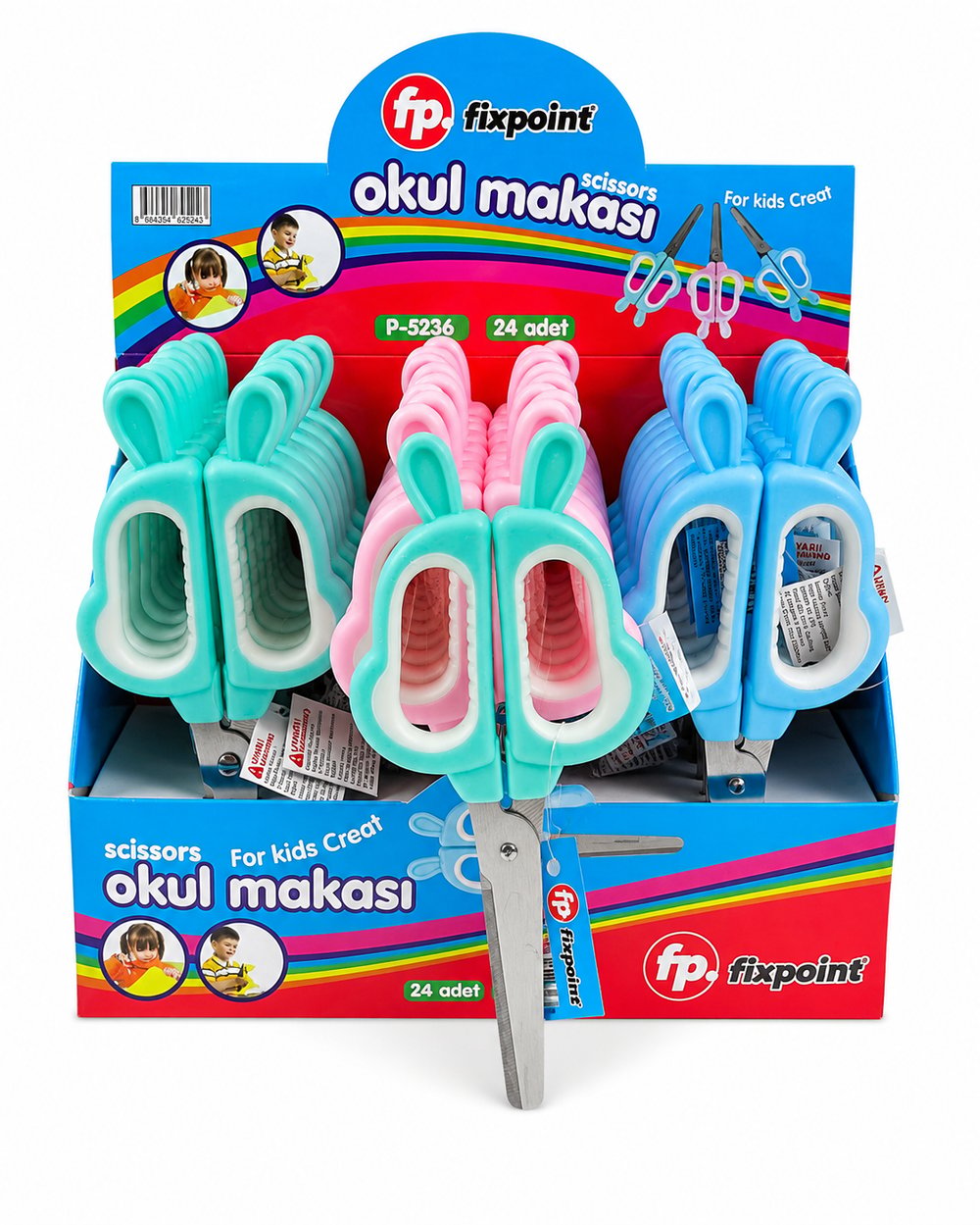 FİXPOİNT OKUL MAKASI FİGÜRLÜ PK*24