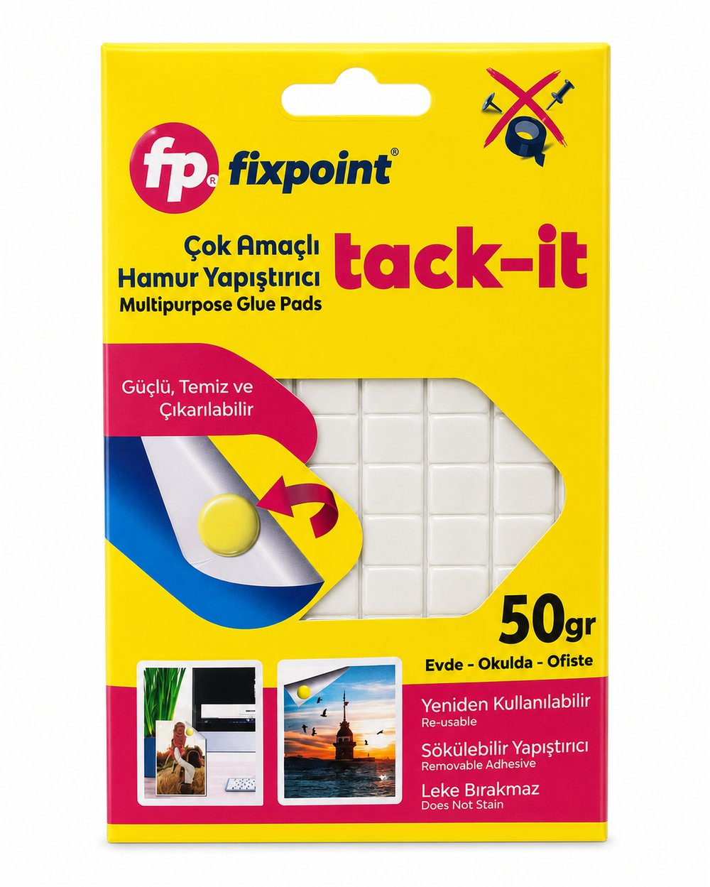 FİXPOİNT TACK-IT YAPIŞTIRICI HAMUR YAPIŞTIRICI 50GR PK*12