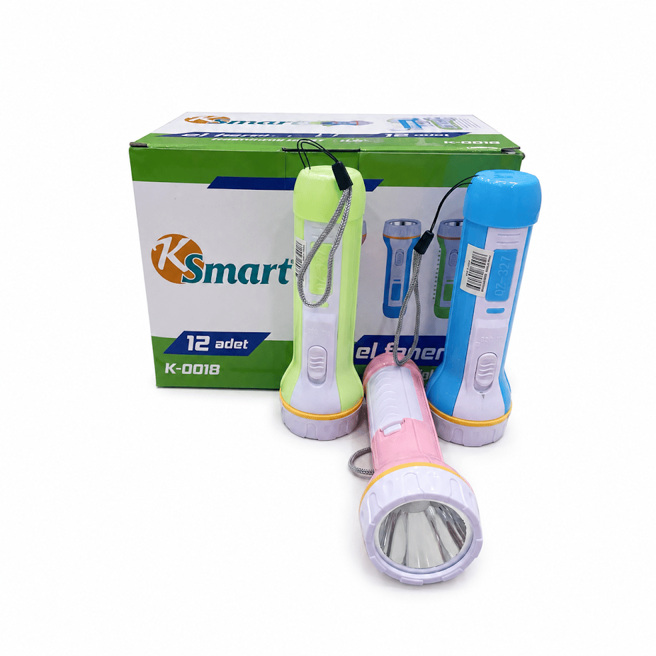 KSMART EL FENERİ STANDLI PİLLİ K-0018 PK*12 