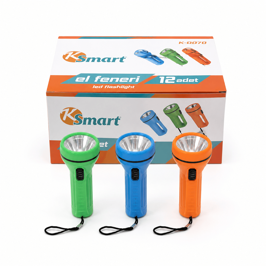 KSMART EL FENERİ STANDLI PİLLİ K-0070 PK*24