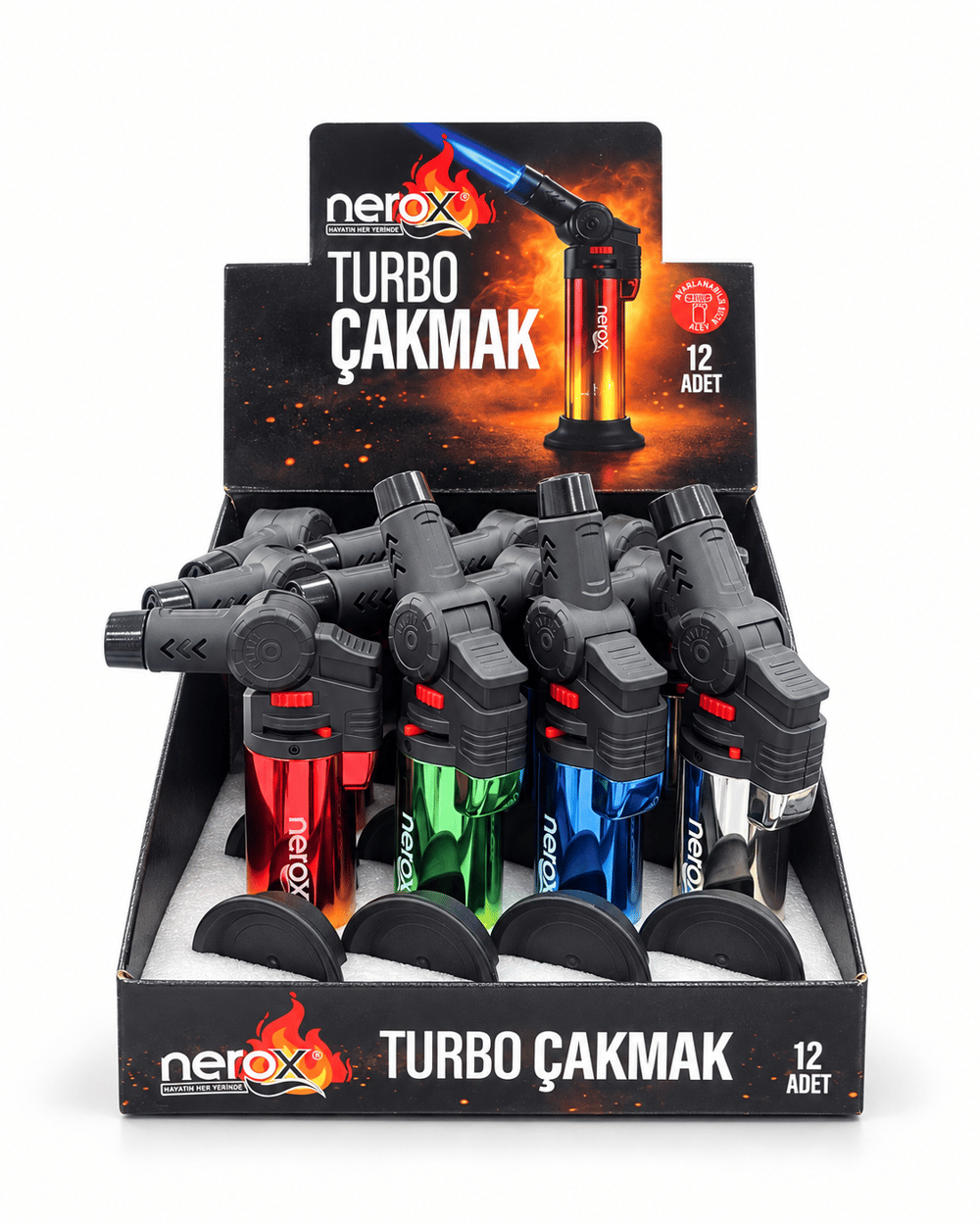 NEROX OYNAR BAŞLIKLI PÜRMÜZ ÇAKMAK PARLAK PK*12
