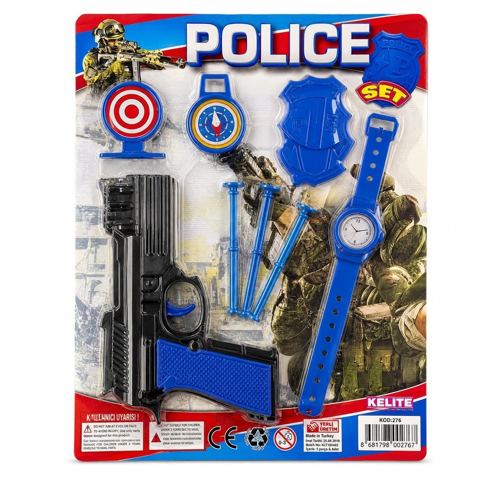 SAATLİ KÜÇÜK BOY TABANCA SETİ KET-276