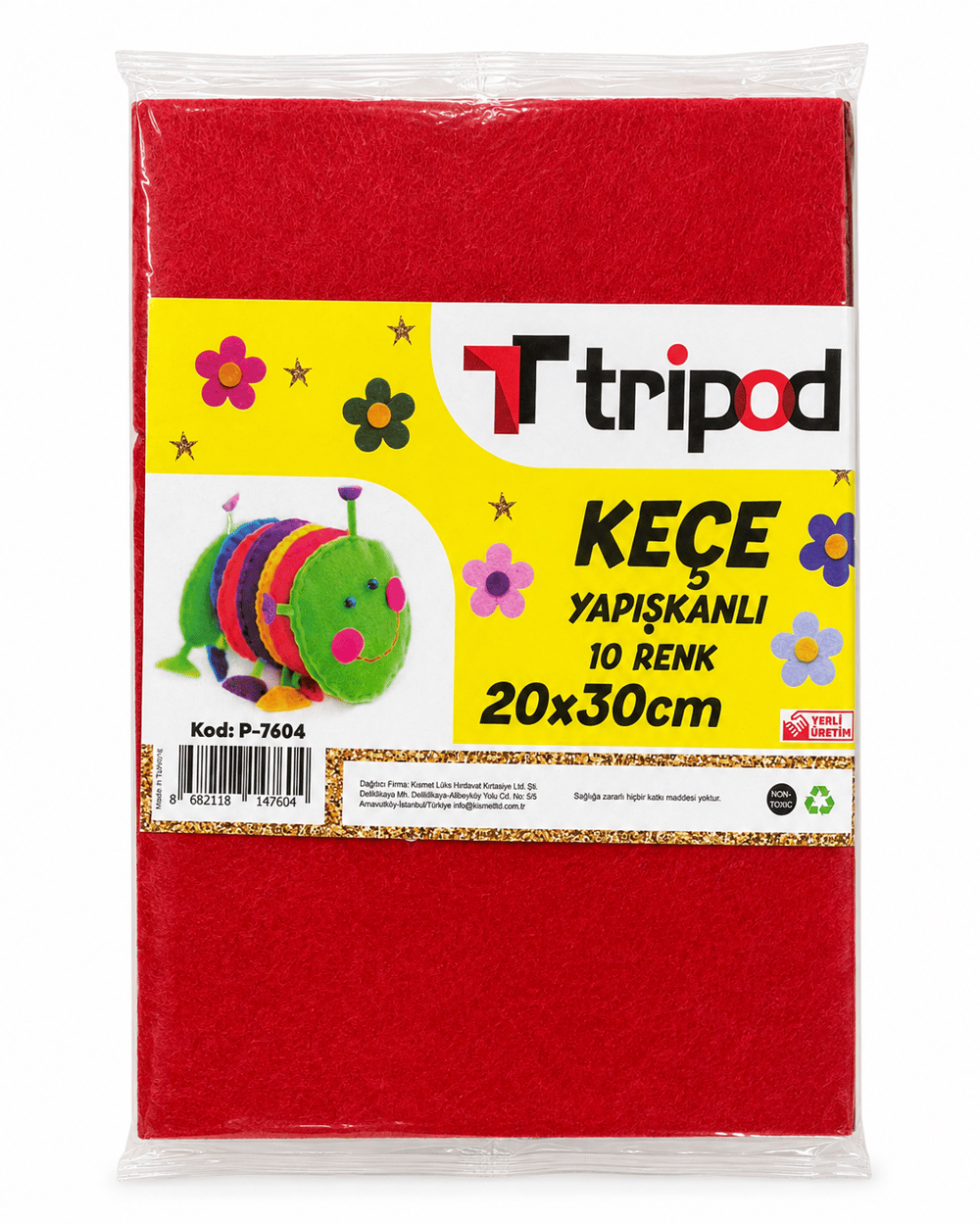 TRPOD KEÇE YAPIŞKANLI 10LU RENKLİ