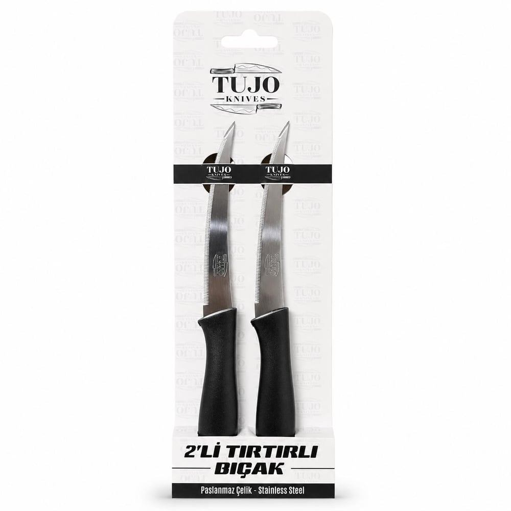 TUJO 2Lİ BIÇAK KARTELALI TIRTIKLI