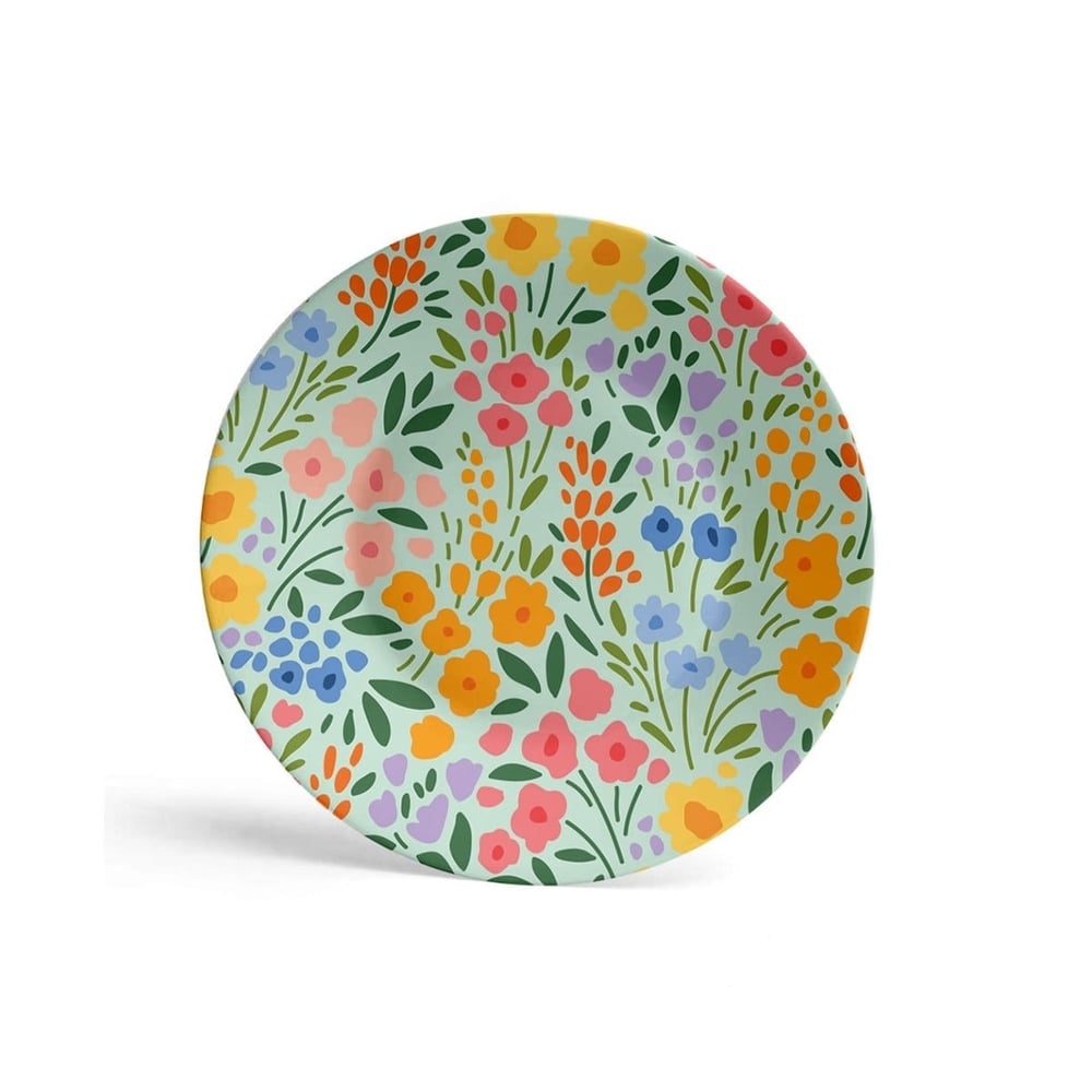Flora Collection 4'lü Melamin Büyük Tabak Seti