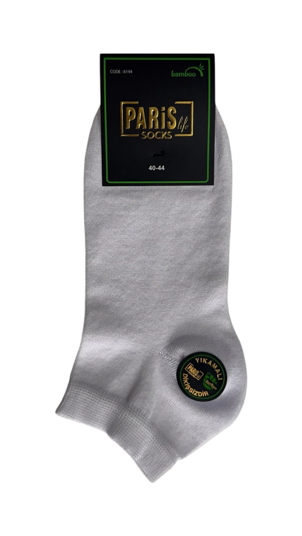 Premium Bambu Erkek Patik BEYAZ