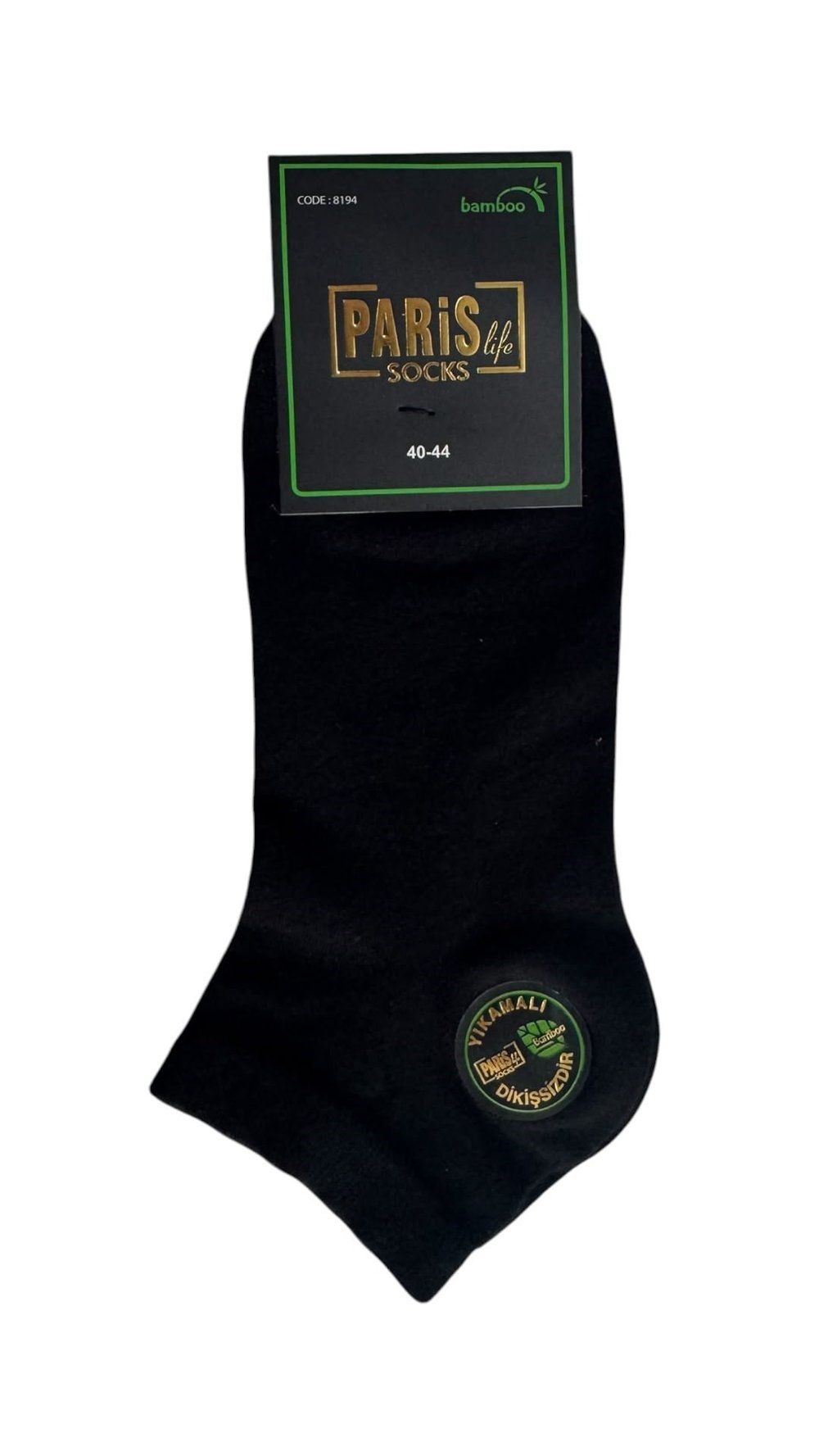 Premium Bambu Erkek Patik SİYAH