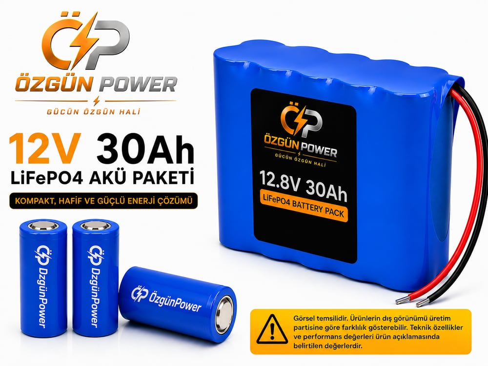 12 Volt 30Ah LiFePO4 Lityum Batarya