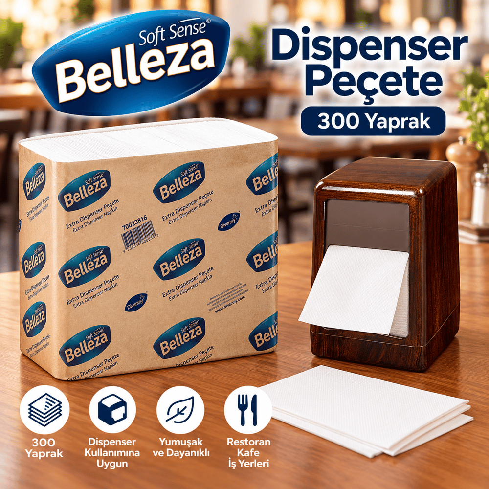 BELLEZA DİSPANSER PEÇETE 300 YAPRAK X 12 Lİ KOLİ 