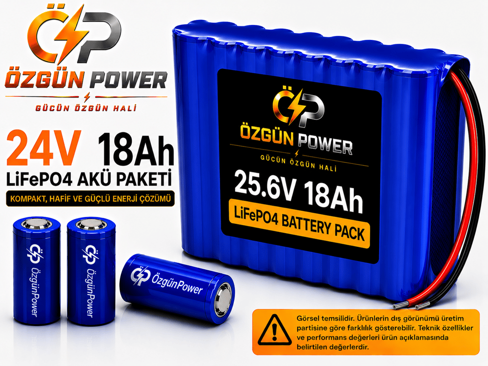 24 Volt 18Ah LiFePO4 Lityum Batarya