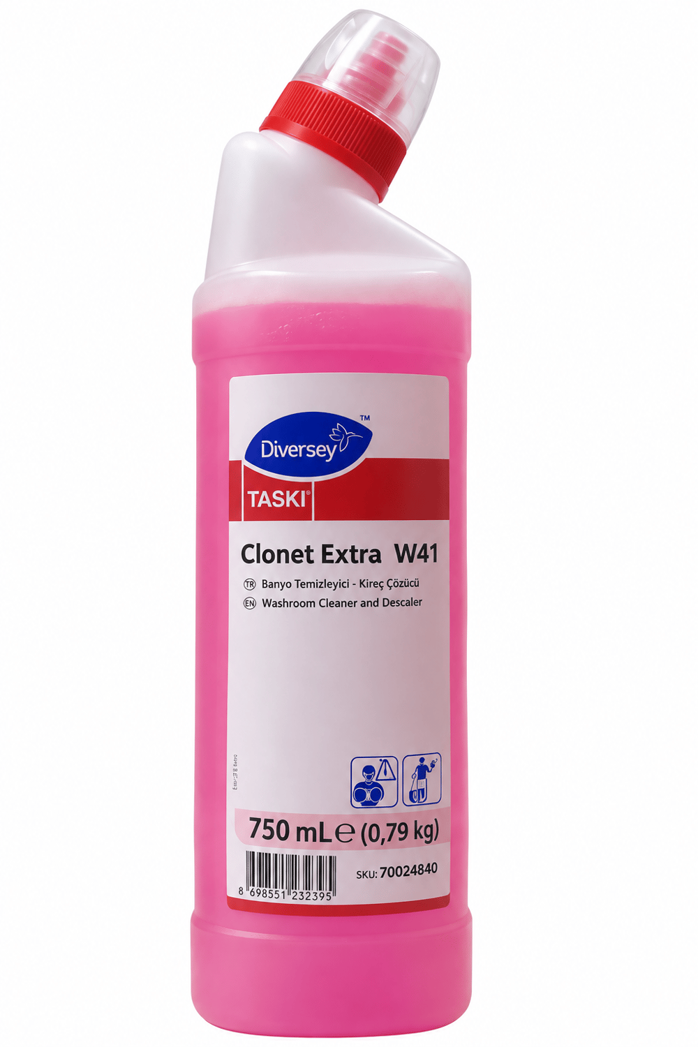 DIVERSEY TASKI Clonet Extra W41 Banyo Temizleyici ve Kireç Çözücü 750 ml