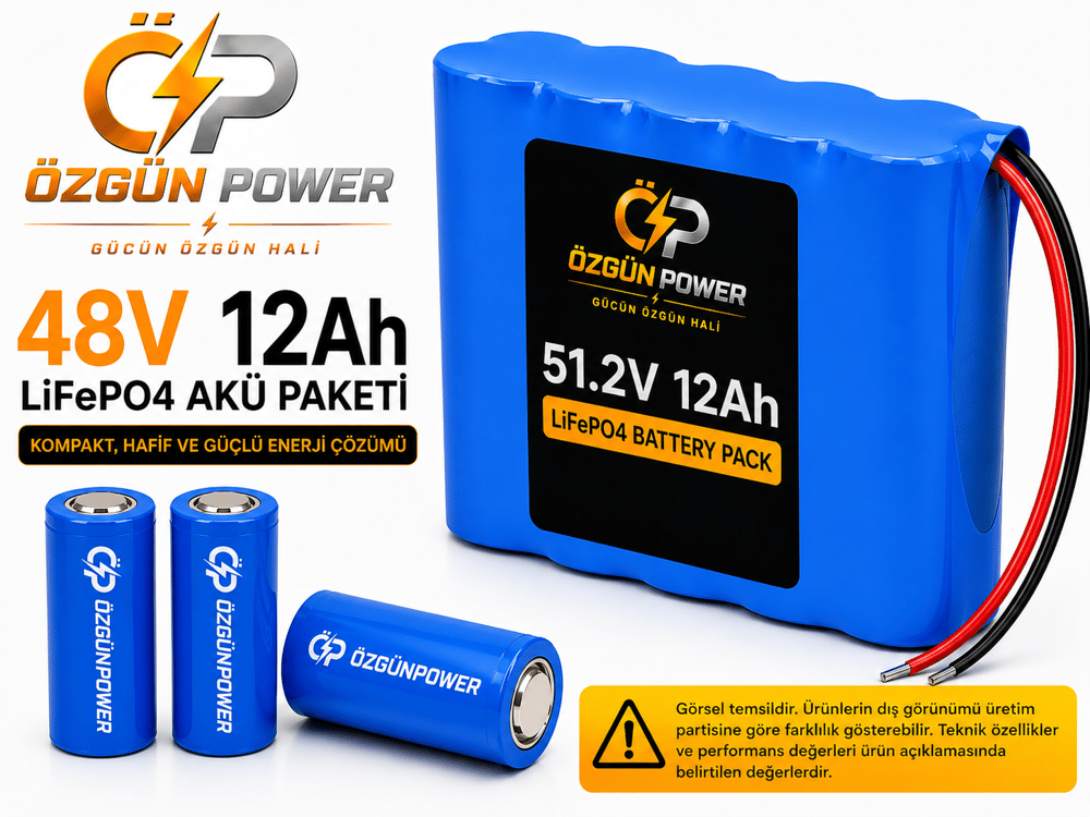 48 Volt 12Ah LiFePO4 Lityum Batarya