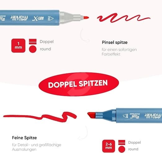 Art-X Sketch Marker Duo 60 Lı Set