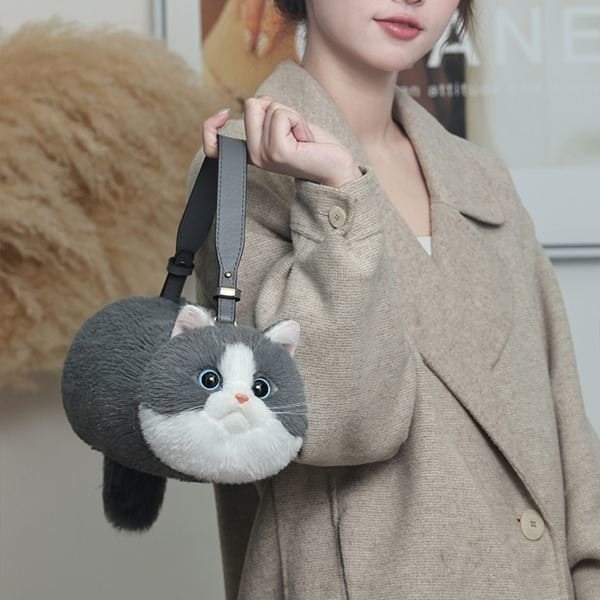 Dream Vest Kedi El Çantası Gri