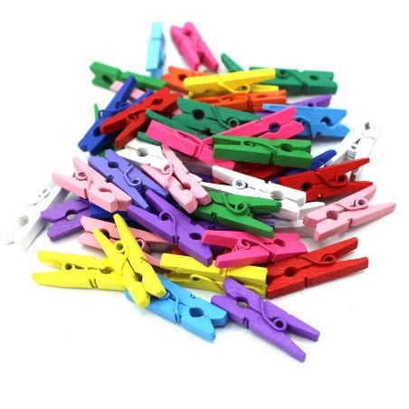 Funny Kıds Ahşap Mandal Renkli  3,5Cm 20 Adet