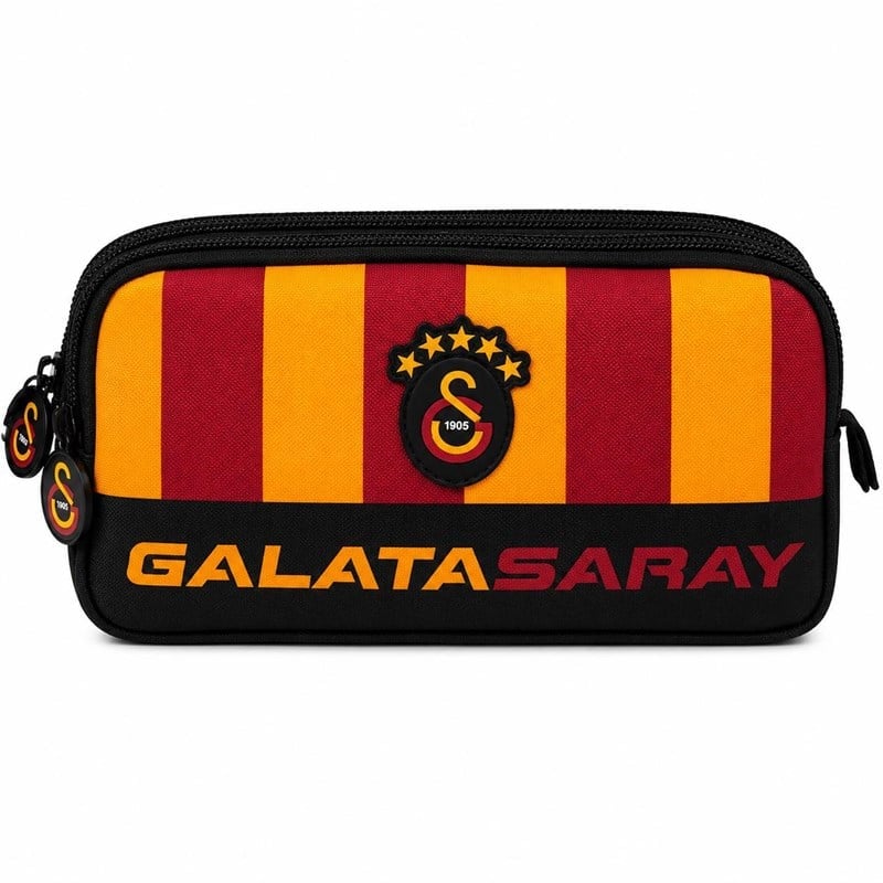 Galatasaray 5 Yıldız Logolu Çubuklu Kalem Çantası
