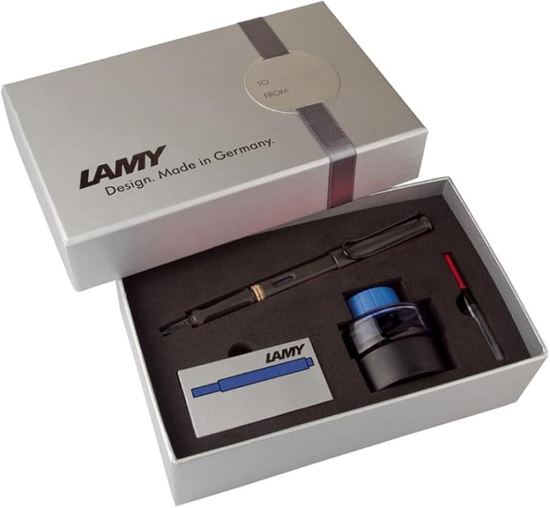 LAMY SAFARİ DOLMA KALEM SETİ M G.KUTU MAT SİYAH KEM-17DS-M