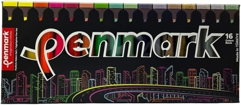Penmark Mini Fosforlu Kalem 16 Lı Neon+Pastandel+Tropik