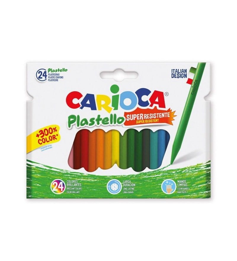 Plastello Jumbo Üçgen Elleri Kirletmeyen Yıkanabilir Pastel Boya Kalemi 12'Li
