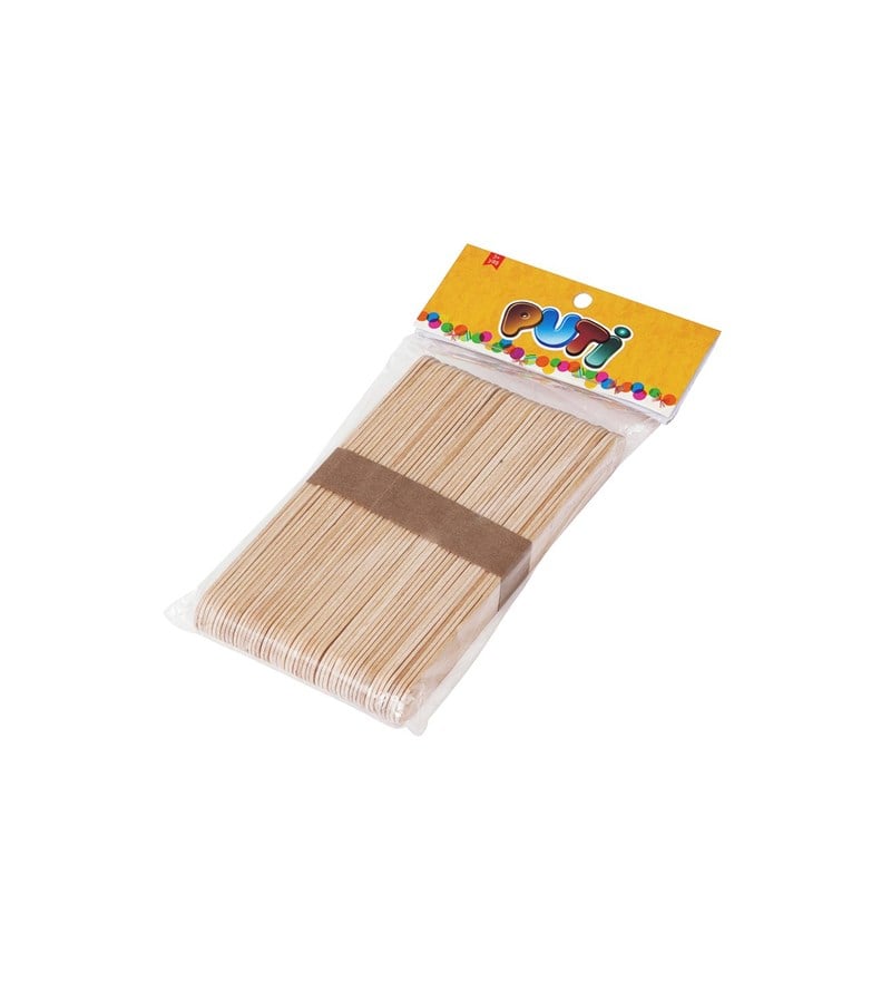 Puti Ahşap Büyük  Çubuk  Natural    50Li
