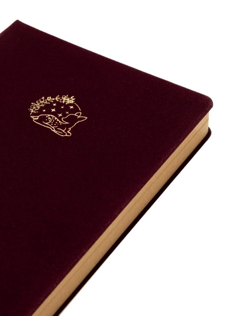 Victorias Journals Bujo Kraft Defter Süet , 96 Yaprak, 150 Gr. Kraft Kağıt ,Noktalı.Bordo