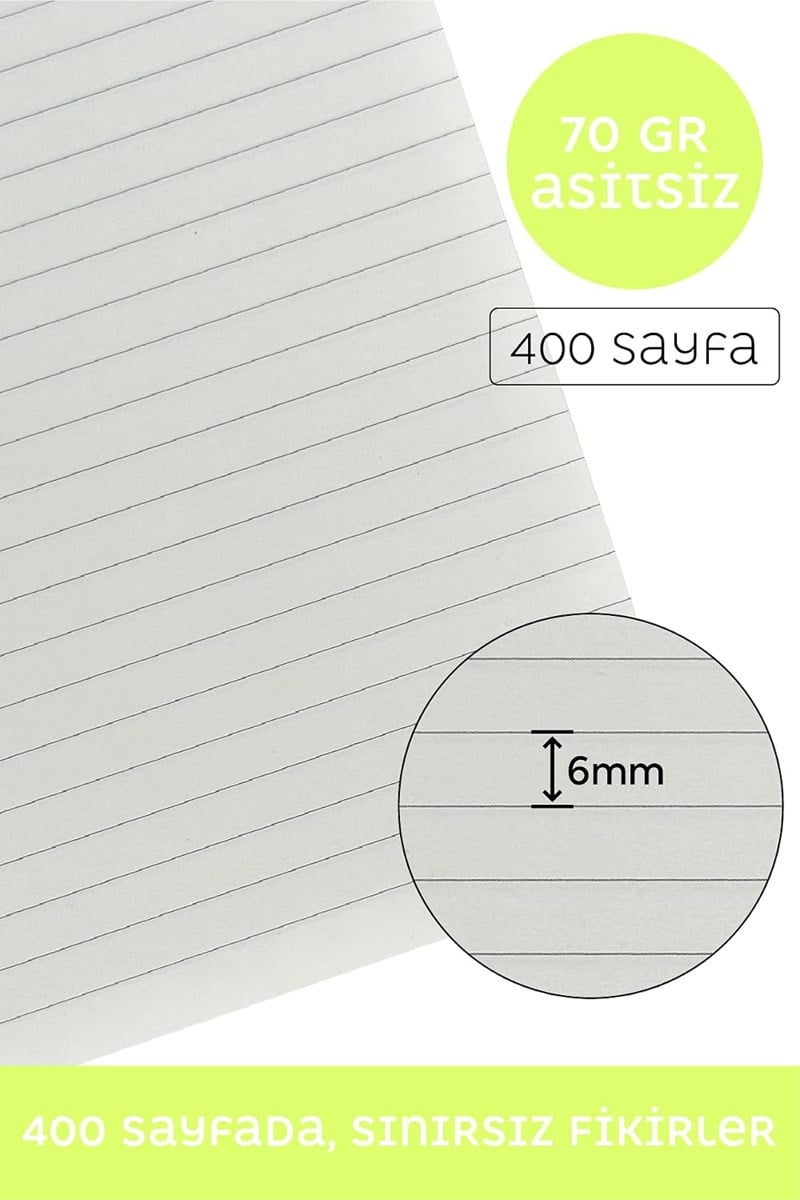 Victorias Journals Classic Esnek Kapak Defter 13X21 70Gr 400Sf Çizgili Sarı