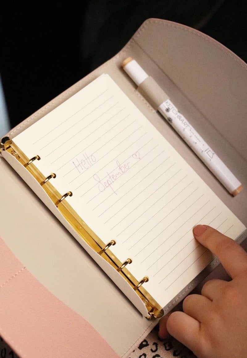 Victorias Journals Mekanizmalı Defter A6+ Ivory 80 Gr. 96 Yp. Pembe