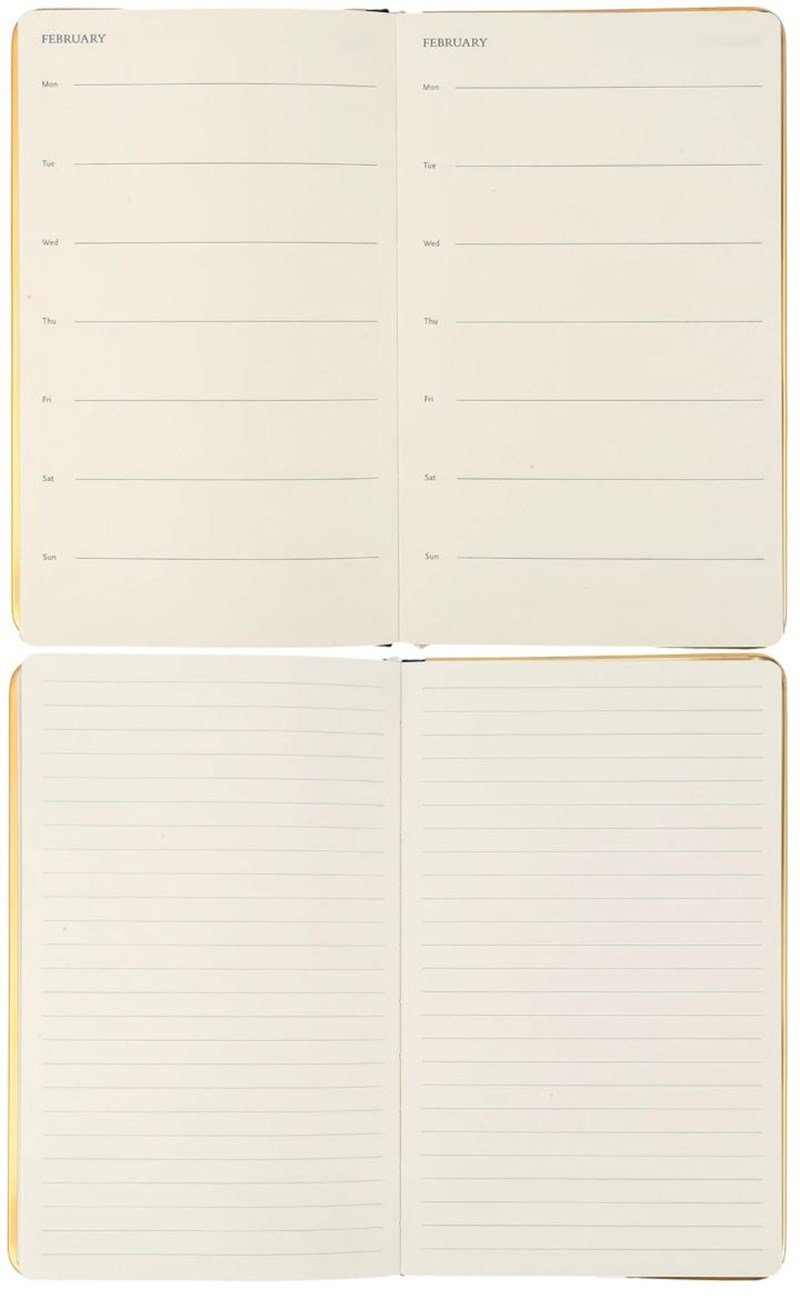 Victorias Journals Monaco Süet Sert Kapak Defter 100Gr. 96 Yaprak 13X21 Cm. Kenar Altın Demir Ve Altın Yaldızçizgili  Mavi