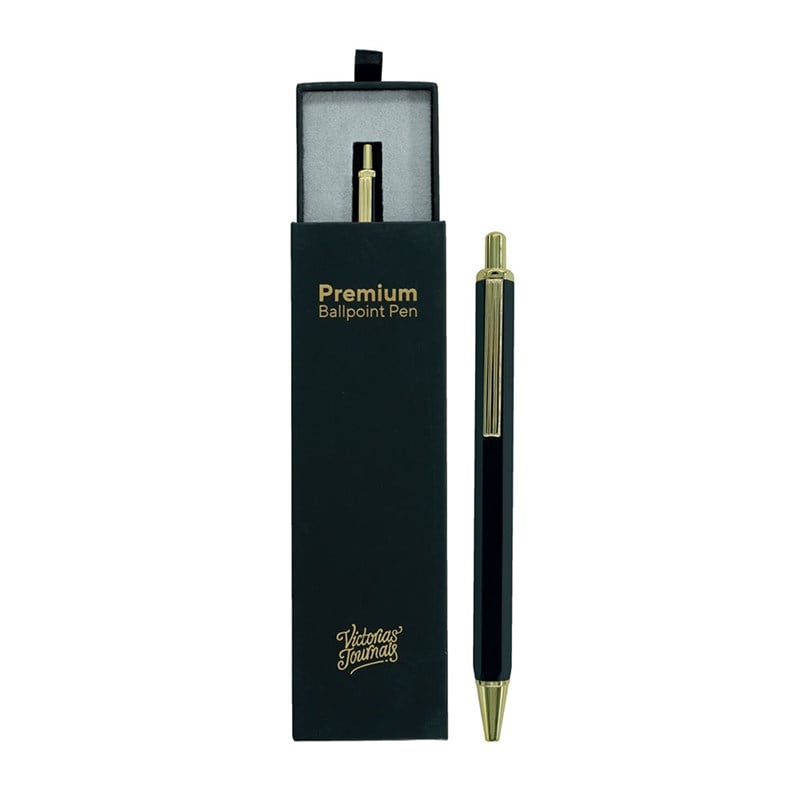 Victorias Journals Premium-Tükenmez Kalem Kutulu-Siyah