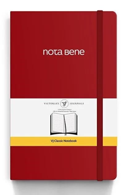 Vj Classic Sert Kapak Defter 9X14 70Gr 400Sf Çizgili Kırmızı