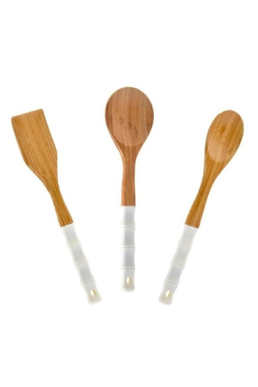 30 Cm Capo Silikon Saplı Kepçe Kaşık Spatula 3 Parça Takım Set Tr-2409