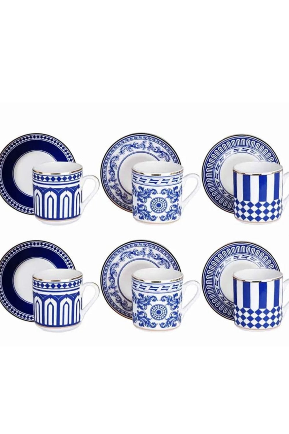 Aurora Bone 6lı Kahve Fincan Seti