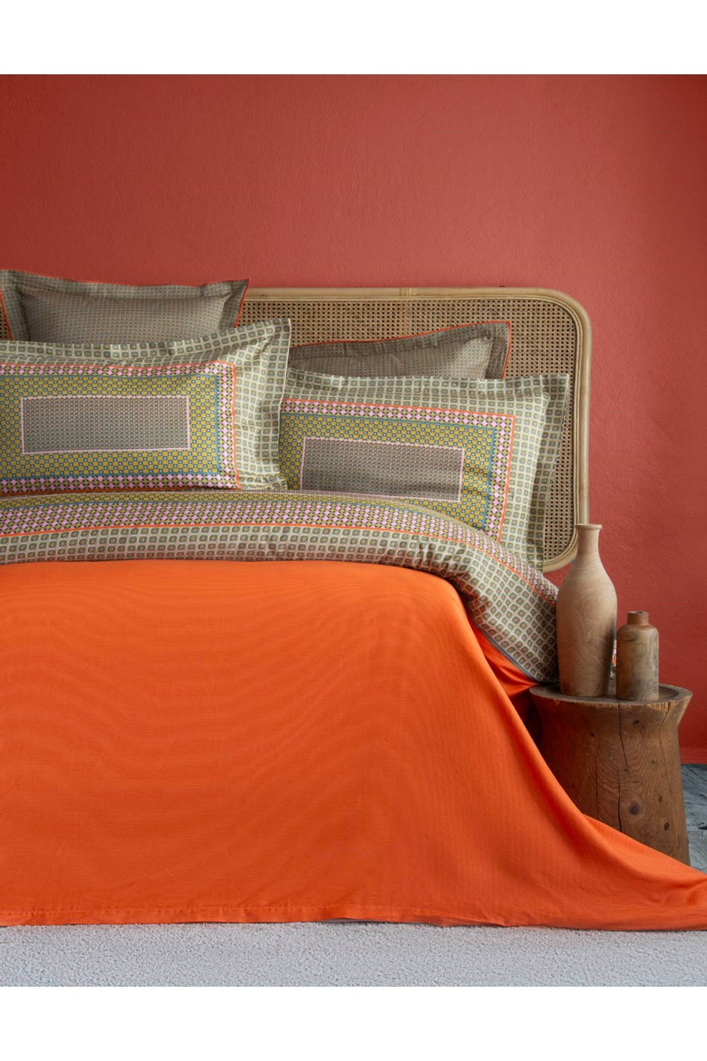 Çift Kişilik Regina Orange Elegance Saten Nevresim Takımı