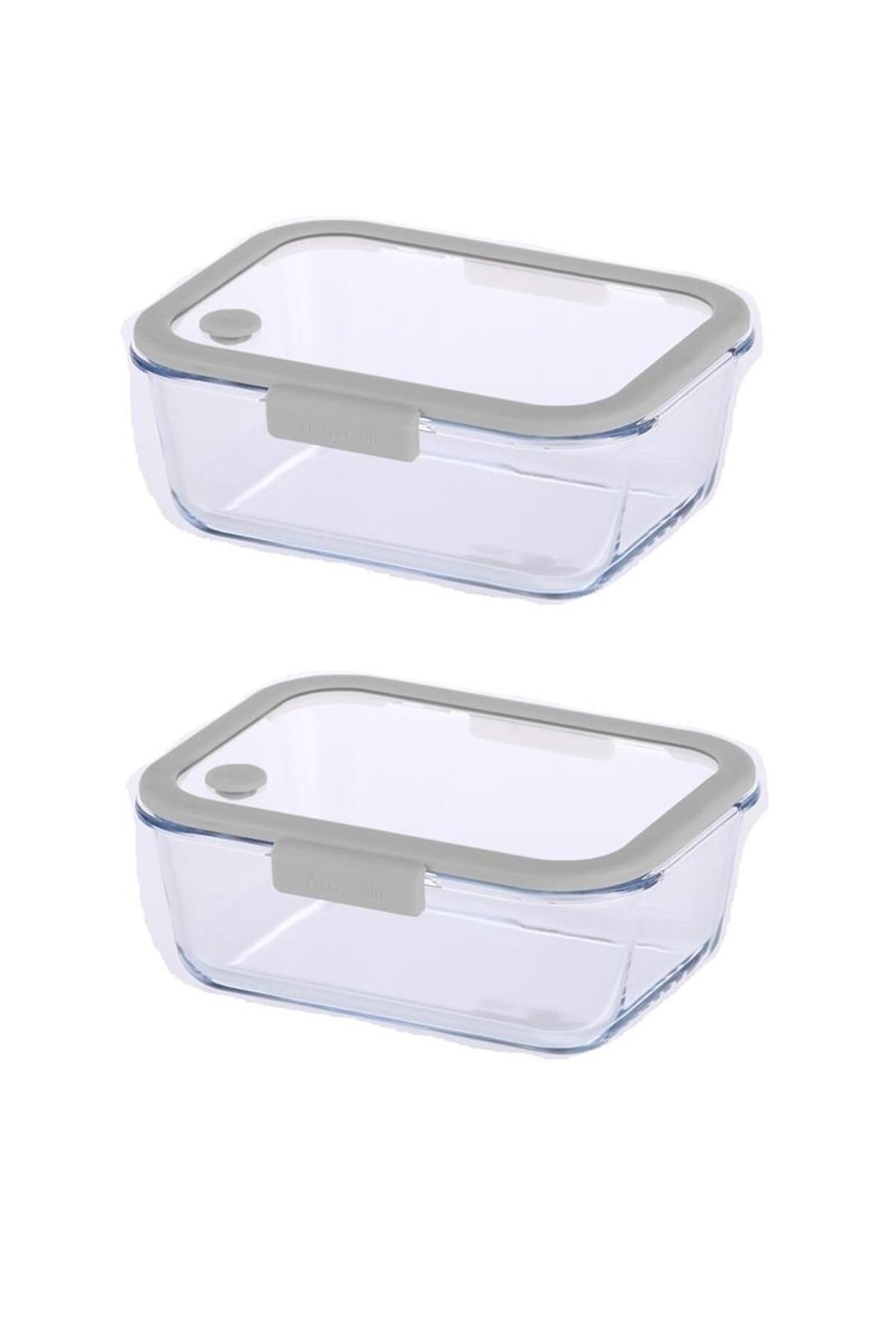 Fika Glace Gri Vakumlu 2 Parça Saklama Kabı 1200 ML