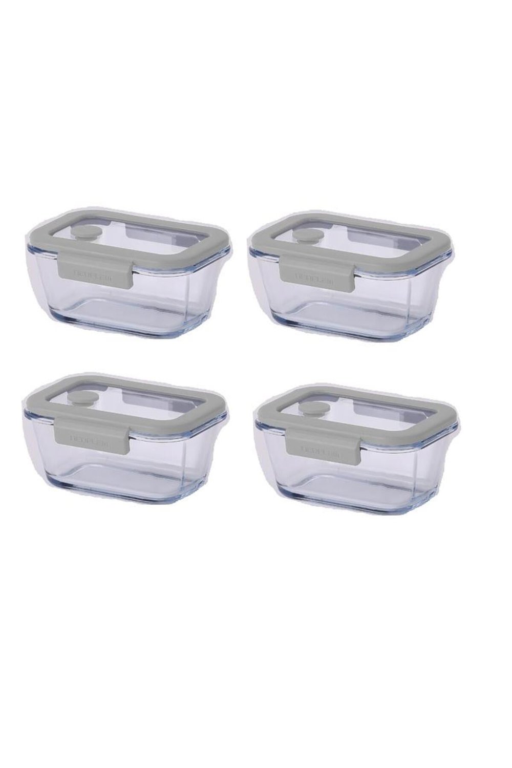 Fika Glace Gri Vakumlu 4 Parça Saklama Kabı 460 ML