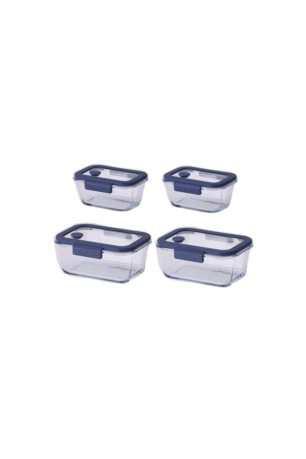 Fika Glace Mavi Vakumlu 4 Parça Saklama Kabı 460 ML + 800 ml