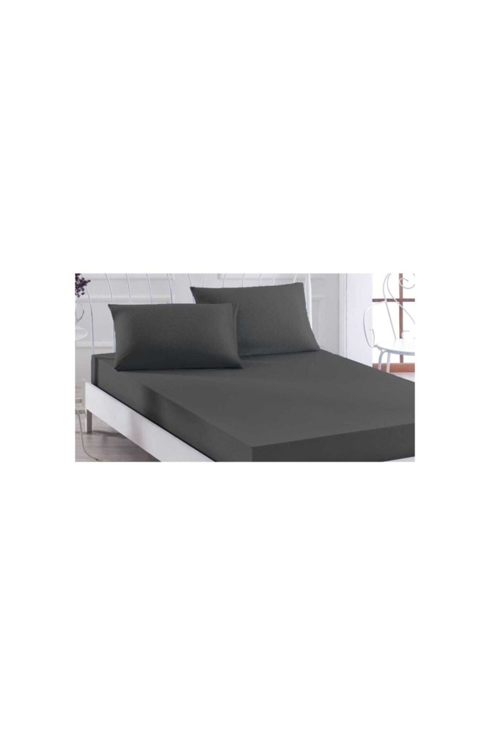 Fitted Çarşaf Battal Boy 180x200 Antrasit V78
