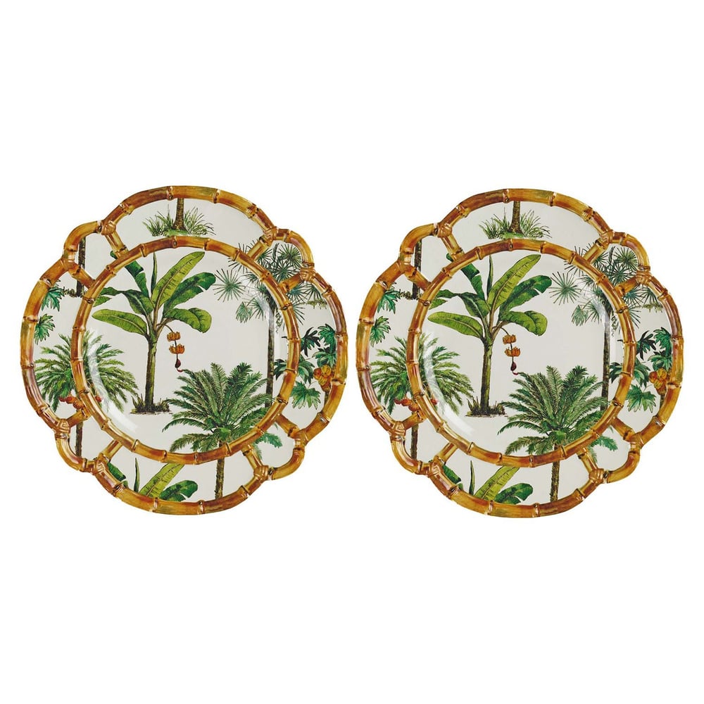 Lucky Art Palma Melamin 23 cm 2'li Tabak Seti