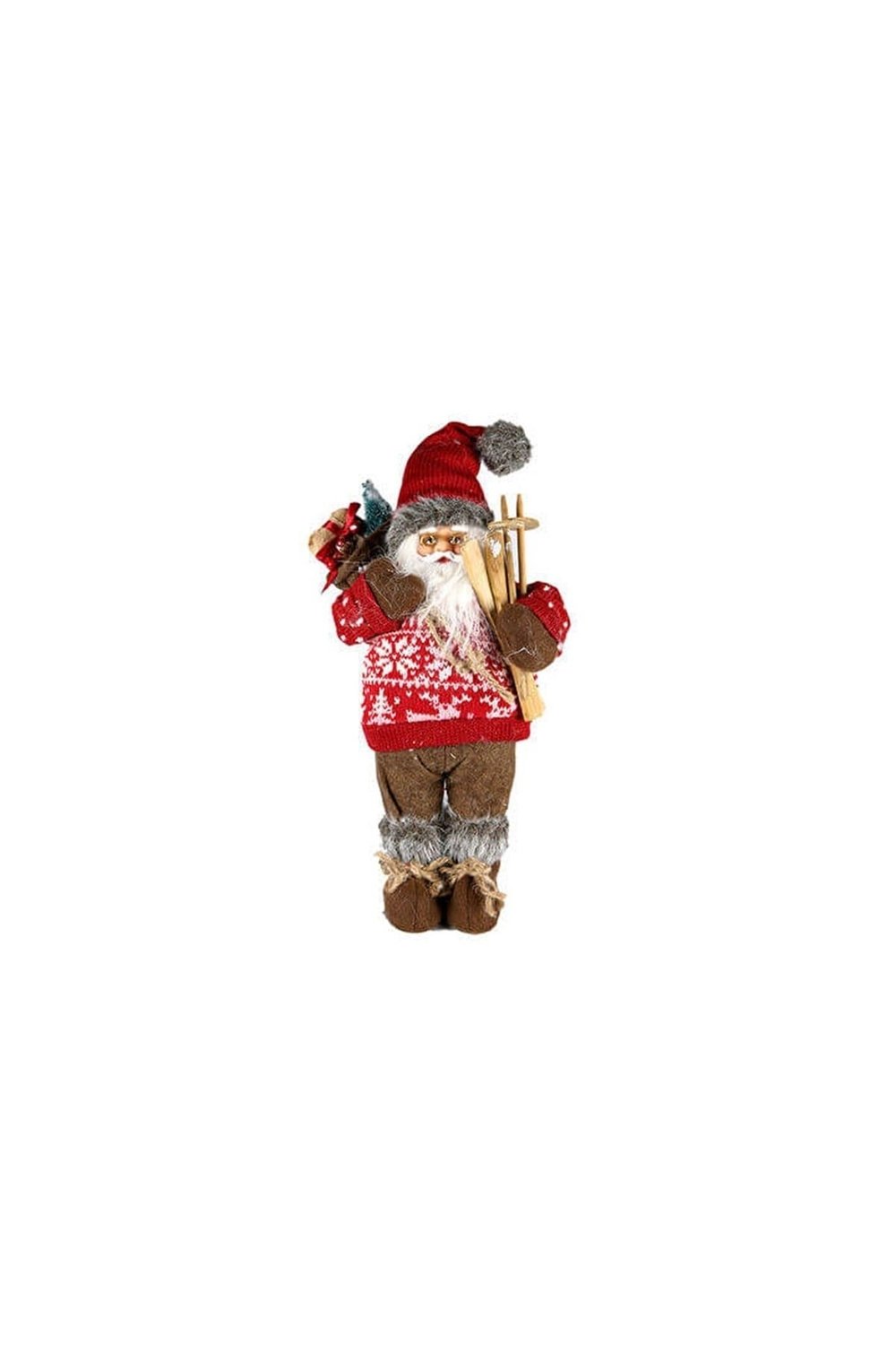 Noel Baba Kırmızı Kayakçı 40cm