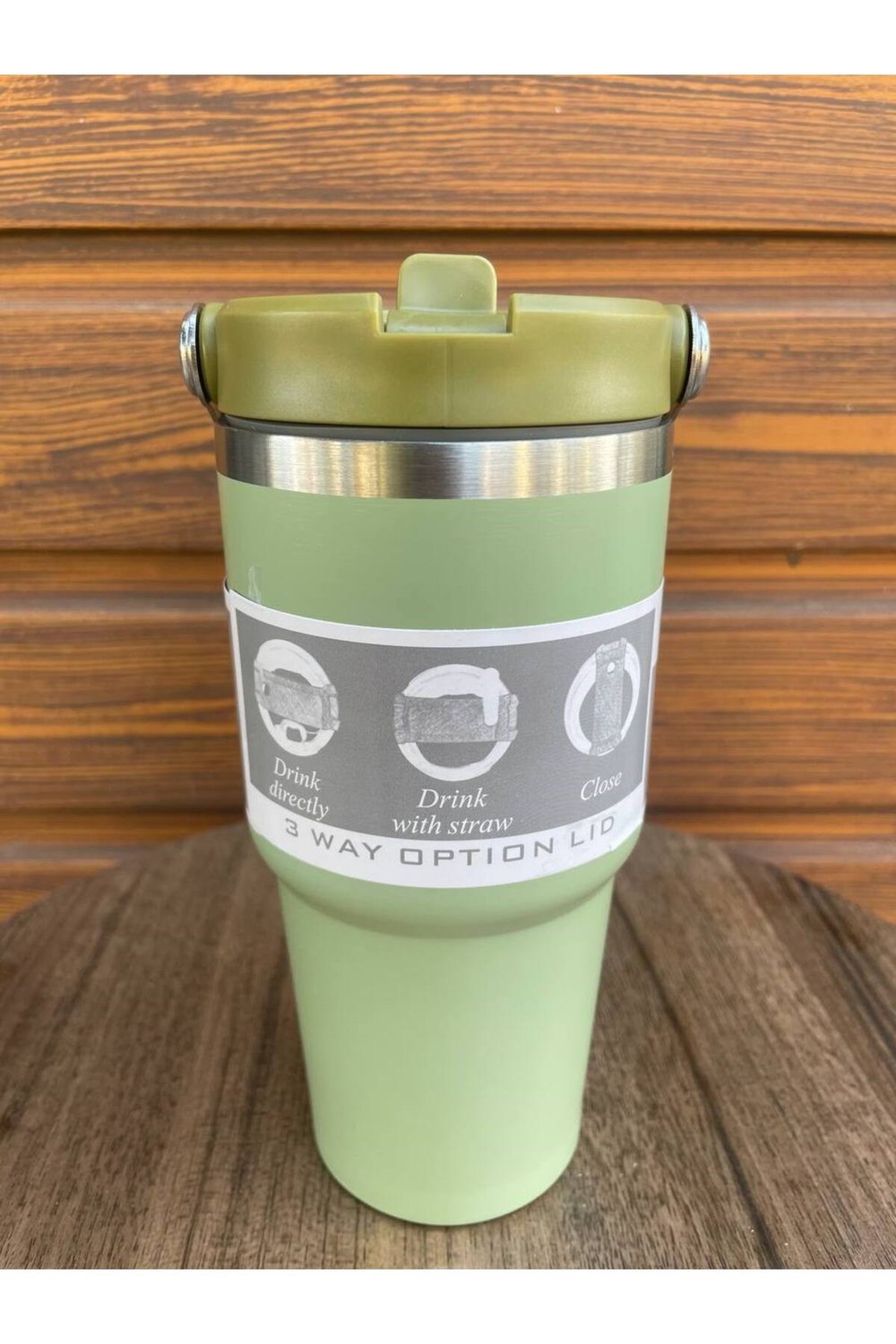Vacum Mug IceFlow Flip Straw | Pipetli Termos Bardak 600ml Çelik