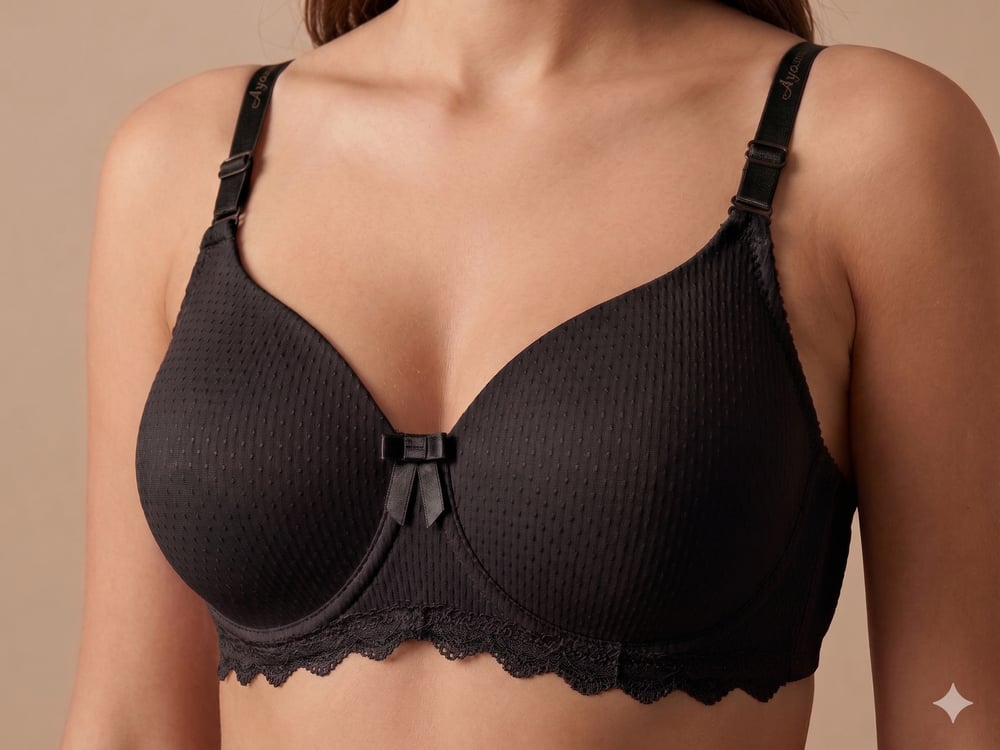 SUISY-SİYAH ALTI DANTELLİ LIGHT C CUP SÜTYEN