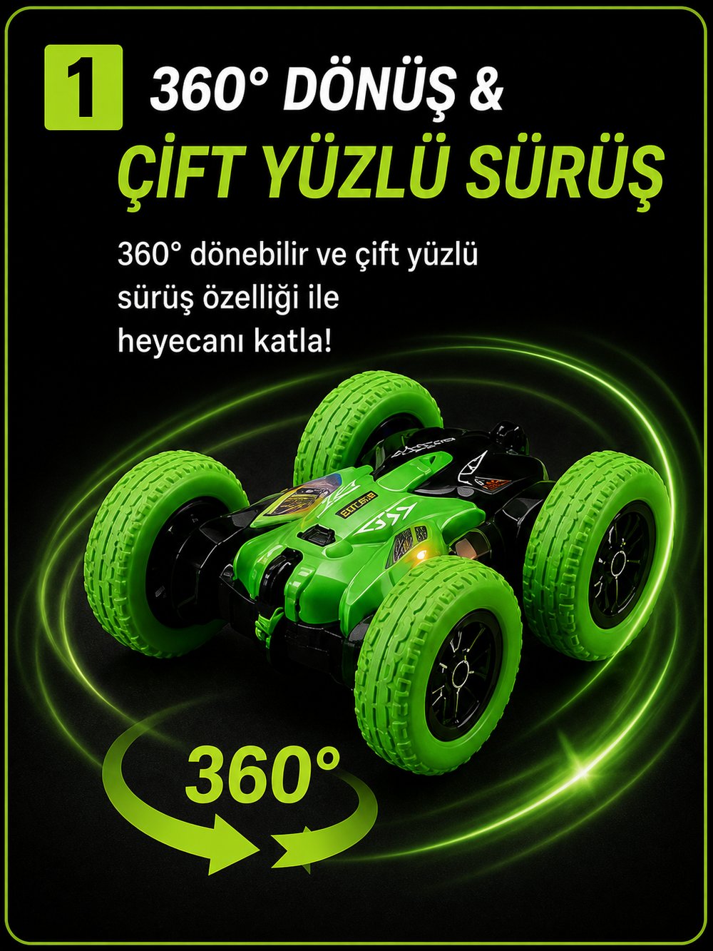 4 Teker Akrobat RC Araba