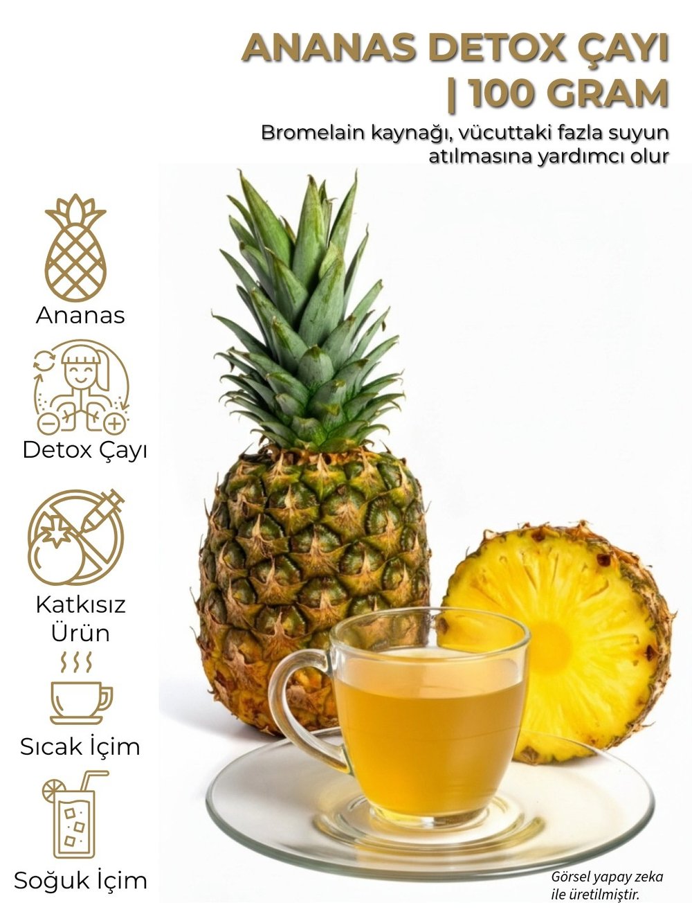 Bromelain Ananas Detox Çayı | 100 g