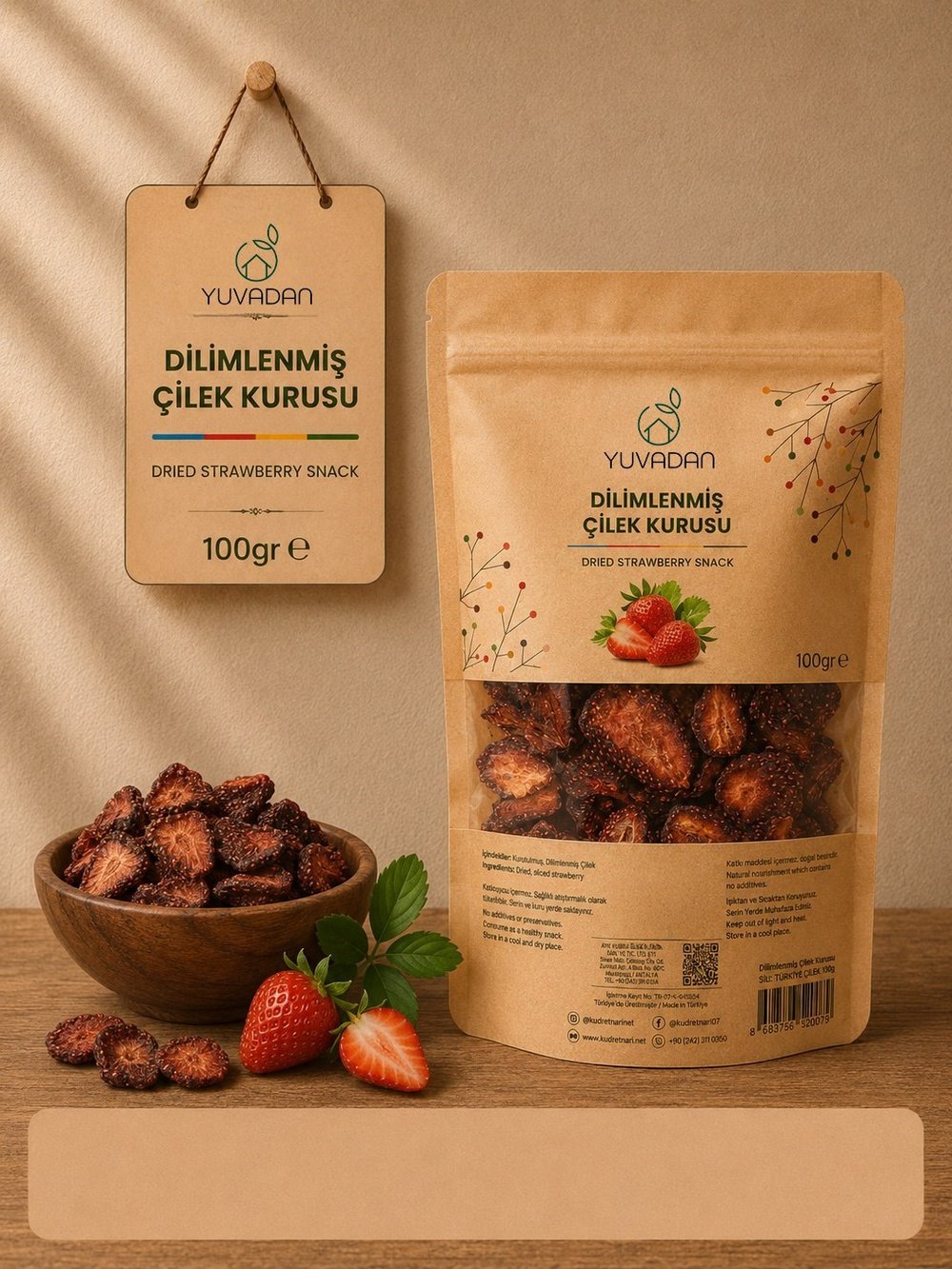 Dilimlenmiş Çilek Kurusu | 100 g